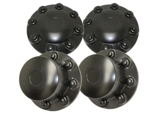 Black Wheel Trim Kit 19.5" 8 Lug Center Caps Fits 2019-2024 Chevrolet GMC HD - Picture 1 of 1