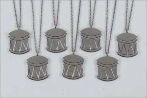 Ein (1) Georg Jensen Marching Band Drummer platinierter Weihnachtsschmuck  - Bild 1 von 2