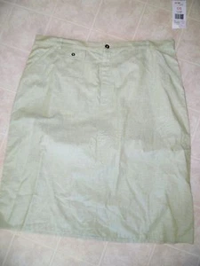 Gonna di lino verde Villager By Liz Claiborne misto lino e cotone taglia 18 NUOVA - Foto 1 di 3