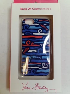 Vera Bradley Women's Snap on Phone Case for Iphone 6, Cobalt Fish, One Size - Picture 1 of 3