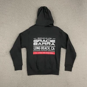 Gracie Barra Hoodie Boys Medium Black Full Zip Graphic Cotton Sweatshirt Sports - Picture 1 of 6