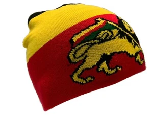 The Conquering Lion Of Judah Rasta Rastafari Selassie Beanie Tam Cap ONE SIZE - Picture 1 of 3
