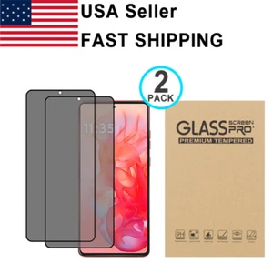 2PK Privacy Tempered Glass Protector For Moto G/G Play/G Power/G Stylus 5G 2024 - Picture 1 of 5