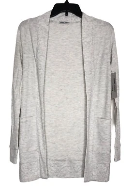 Nuevo cárdigan Sweet Romeo para mujer talla pequeña pequeño gris jaspeado frente abierto Foto 1 de 2