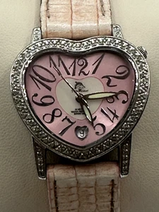 TECHNO MASTER DIAMOND HEART WOMENS WATCH - Picture 1 of 6