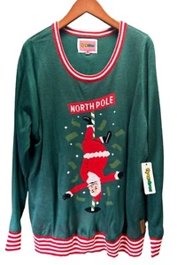 Tipsey Elves XXL Northpole Dancer Pullover Ugly Christmas Sweater Santa NEW - Picture 1 of 8