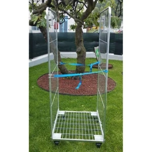 Rollcontainer Box 2-seitig für Warentransport und Lagerung Elektroverzinkt - Bild 1 von 5