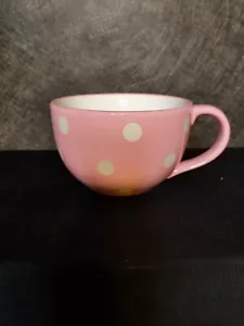 Pampered Chef "HELP WHIP CANCER" Pink Polka Dot Breast Cancer Coffee Mug/Cup - Picture 1 of 5