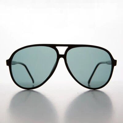 Black Polarized Glass Lens Aviator Vintage Sunglasses - Hama - Image 1 of 3