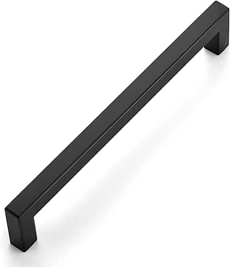 1 Pack 7-1/2 Inch Kitchen Square Cabinet Handles Matte Black Cabinet Pulls Black - Picture 1 of 9