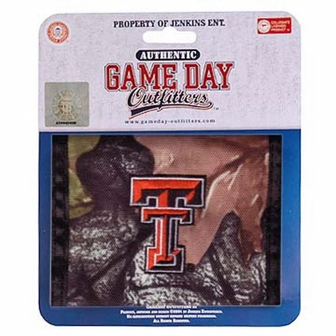 Texas Tech Red Raiders Camo Wallet Camouflage Mens Bi-fold Wallet Cover
