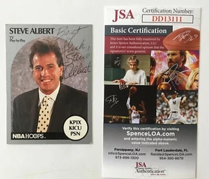 Steve Albert Signed Autographed 1990 1991 Hoops Announcer Card JSA Certified - Picture 1 of 1