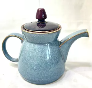 Denby Storm Ceramic Teapot Made in England Stoneware Blue Brown 4 Cup - Picture 1 of 5