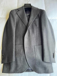 Spier & Mackay 3 Piece Charcoal Flannel Suit 34 Jacket 30 Pants Full Canvas - Picture 1 of 5