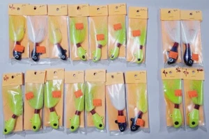 18 units - Bucktail Jigs Striper Lures 2oz 3oz 4oz Ultra Minnow Assortment Lot - Bild 1 von 4