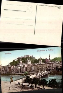 704073 Salzburg Brücke pub Lederer & Popper 1944 - Picture 1 of 1