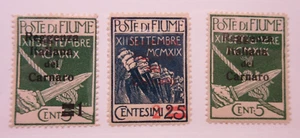FIUME Scott: 104, 105, 106, MINT HINGED, Lot22, Cat $24.80 - Picture 1 of 1