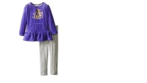 Juicy Couture Girls Dog Logo Velour Top Tunic & Leggings Set (3T) Purple NWT - Picture 1 of 1