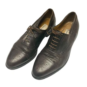 Moreschi Italy Dark Brown Calf Skin Leather Brogue Oxford Dress Shoe Men’s SZ 11 - Picture 1 of 8