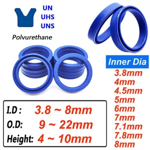 I.D Ø 4~9mm / H 4~10mm UN/UNS/UHS PU U-cup Piston Hydraulic Rod Oil Seal Rings - Picture 1 of 6