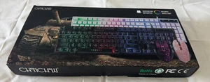 CHONCHOW Gaming Keyboard and Mouse Combo Rainbow Backlight Full Size (WHITE) - Picture 1 of 2