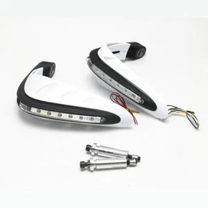 Motorcycle 7/8'' Handlebar Brush Hand Guards LED Light Handguard Protector ATV - Picture 1 of 5