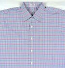 Peter Millar Multicolor Plaid Check Long Sleeve Dress Shirt Size Xl Extra Large