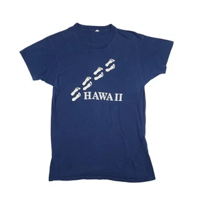 T-shirt vintage anni 70 Hawaii stampa puff media punto singolo surfista invecchiato - Foto 1 di 19