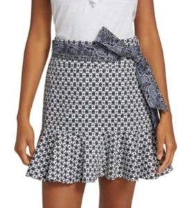 Veronica Beard Chesney Printed Flounce Miniskirt size 4 NWT - Picture 1 of 7