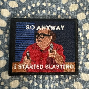 SO ANYWAY I STARTED BLASTING 2x3 bestickt Moral Patch Haken Rückseite Brandneu - Bild 1 von 4