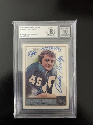 2011 Topps Allen & Ginter's Rudy Ruettiger #238 Auto “5ft Nothing” Inscription - Image 1 of 2