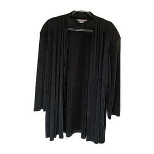 Noni B Womens Cardigan Size 18 Stretch Knit Drape Open Front Shoulder Pads - Picture 1 of 7