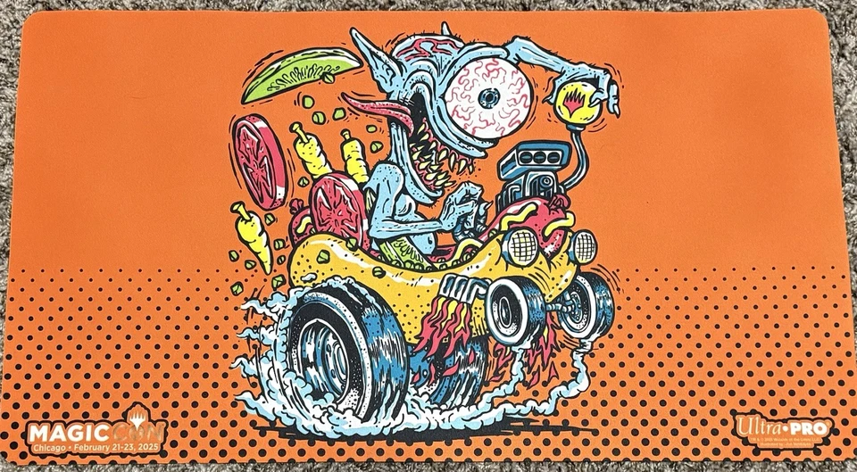 Magic MTG MagicCon Chicago Exclusive Playmat FBLTHP Hotrod - Image 1 of 1