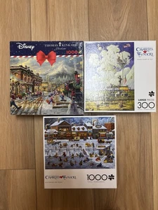 Charles Wysocki 300-1000 Teile Puzzle & Disney Mickey & Minnie (3 Stück) - Bild 1 von 5