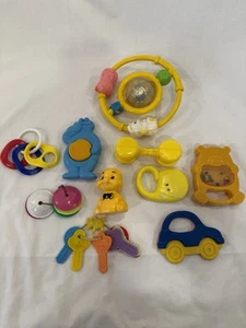 LOT OF 10 Vintage Baby Bath Toys Rattlers Teethers Squeakers Muppets 70's 80's - Picture 1 of 17