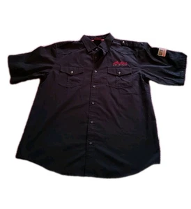 Camicia uomo moto indiana nera con bottoni nera taglia grande manica corta🔥 - Foto 1 di 10