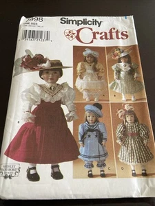 Simplicity 7998 Doll Clothes Pattern 18" Dolls UNCUT Victorian Era Blouse Dress - Picture 1 of 4