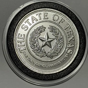 1986 Texas Alamo Collector Rare Coin 1 Troy Oz .999 Fine Silver Rare Round Medal - Picture 1 of 12