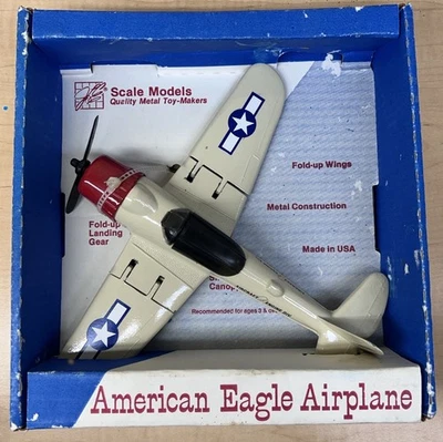 Avión militar ERTL American Eagle diecast vintage EE. UU. blanco en caja Foto 1 de 4