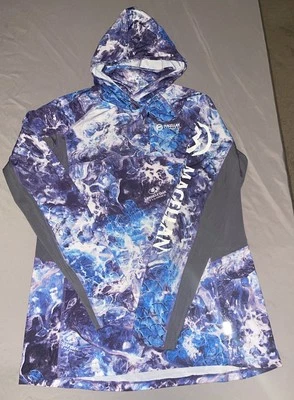 Magellan Outdoor Pro Shirt Women's Large Blue Hooded Cowl Neck Boyfriend Fit - Image 1 of 4