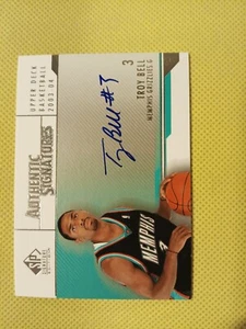 2003 TROY BELL OBERDECK SP AUTO ROOKIE KARTE RC #AS-TB GRIZZLIES - Bild 1 von 2