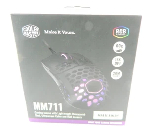 Cooler Master MM711 RGB Light 60g Wired Optical Gaming Mouse - 16000 DPI - Picture 1 of 6
