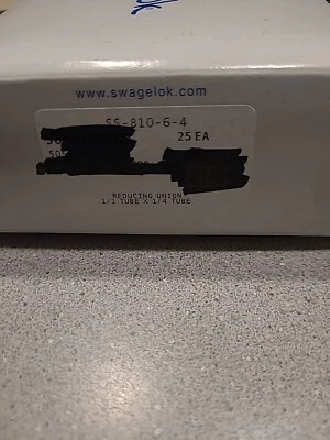 25. New Swagelok SS-810-6-4 1/2” x 1/4” Stainless Steel Union - Image 1 of 3