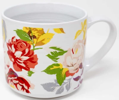 Floral - Taza de gres 18 OZ - Apta para lavavajillas Boston Warehouse (NUEVA) Foto 1 de 2