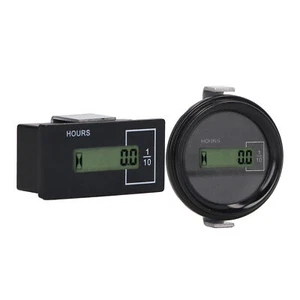 Excavator Timer Hour Meter Remote Control LCD Digital Display 12V‑36V 0‑99999.9H - Picture 1 of 28