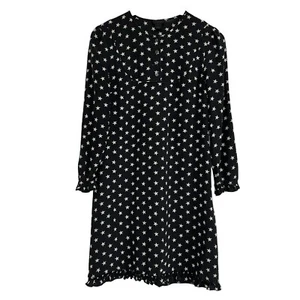 J. Crew Collection 100% Silk Shift Dress Star Print Long Sleeve Size 4 - Picture 1 of 15