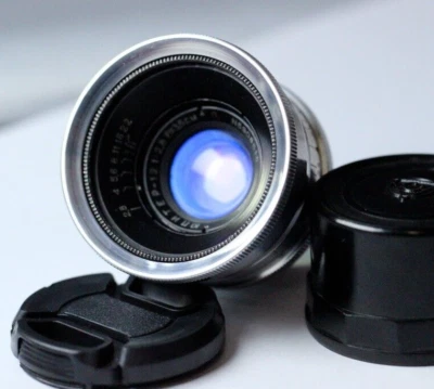 Jupiter-12 Silver Photo Lens f2.8/35mm  M39 mount - Image 1 of 4