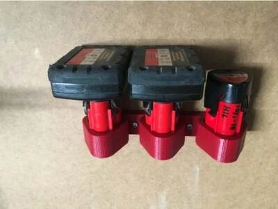 3 WAY MILWAUKEE M12 12V BATTERY MOUNT, HOLDER,