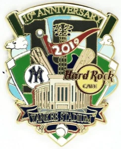 Hard Rock Cafe Yankee Stadium 10th Anniversary Pin, NEU auf Originalkarte! - Bild 1 von 3