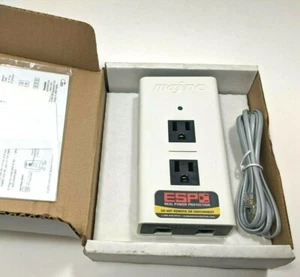 Adaptador de filtro de alimentación de pared MAJAC ESP J-X2 120v 15amperios fax módem toma de corriente protección - Imagen 1 de 6